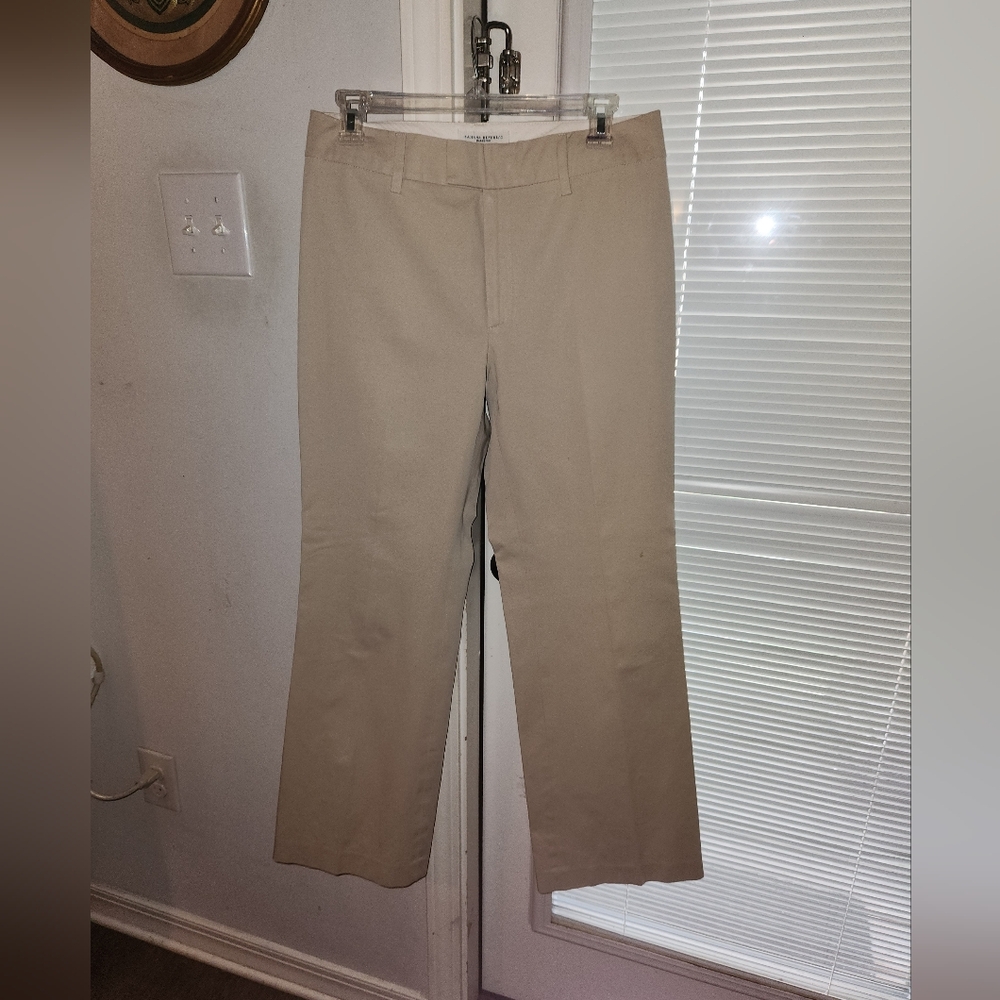 Banana Republic Beige Classic Straight Leg Stretch Pants/Slacks Size 6S